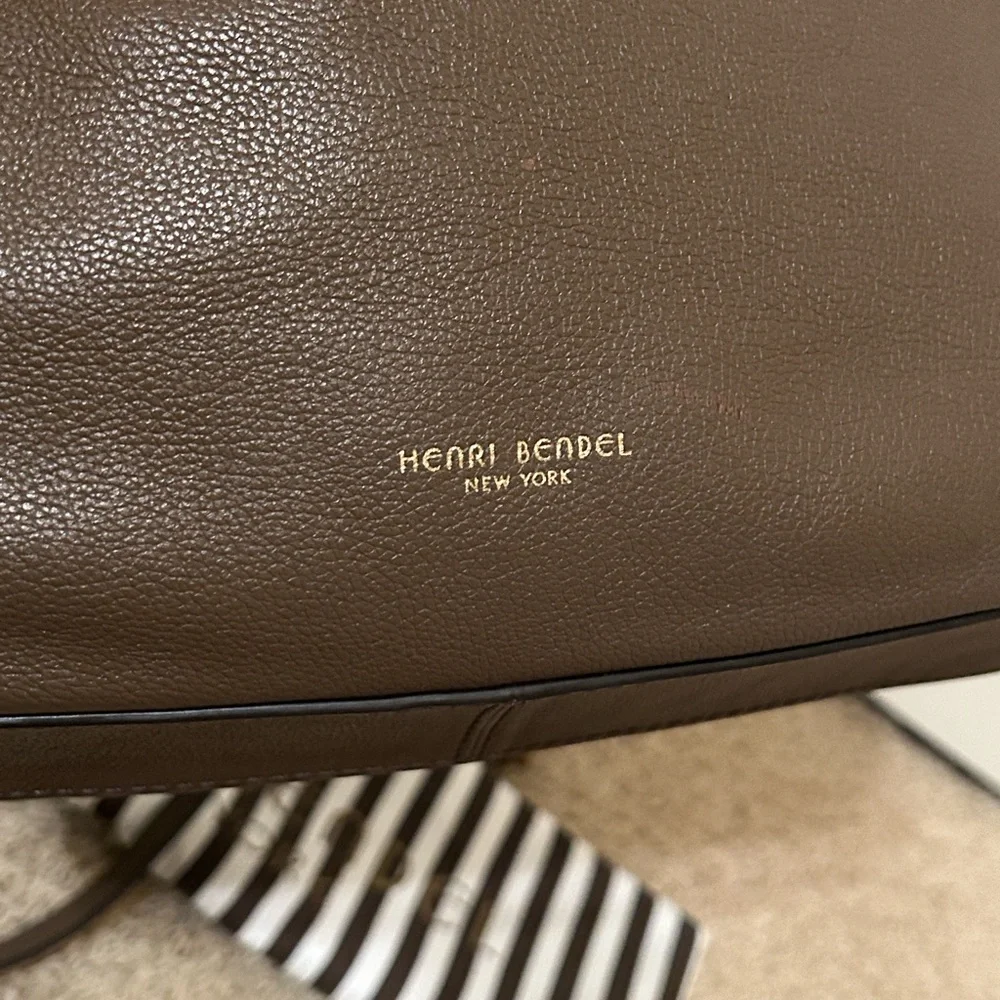 henri bendel Brown Pebbled Leather Chain-Handle Shoulder Bag - Picture 3 of 14